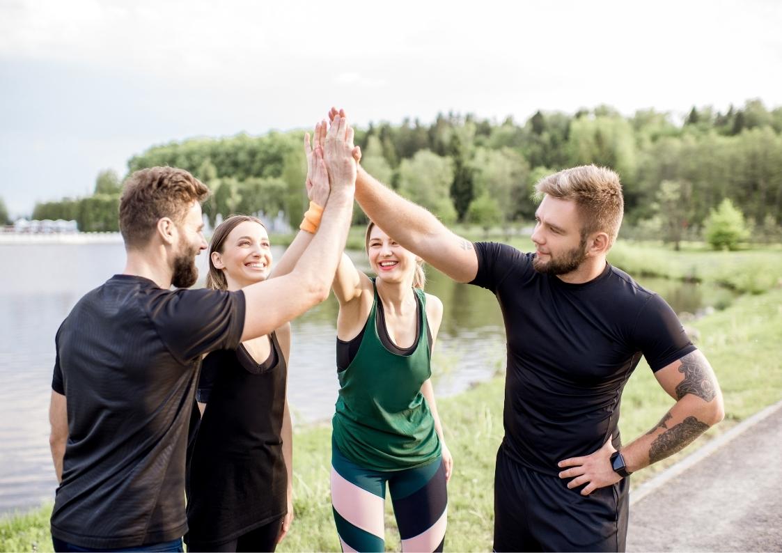 Buiten trainen voor bedrijven