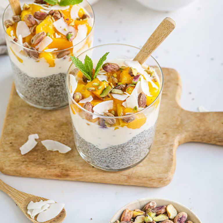 Chiapudding met mango