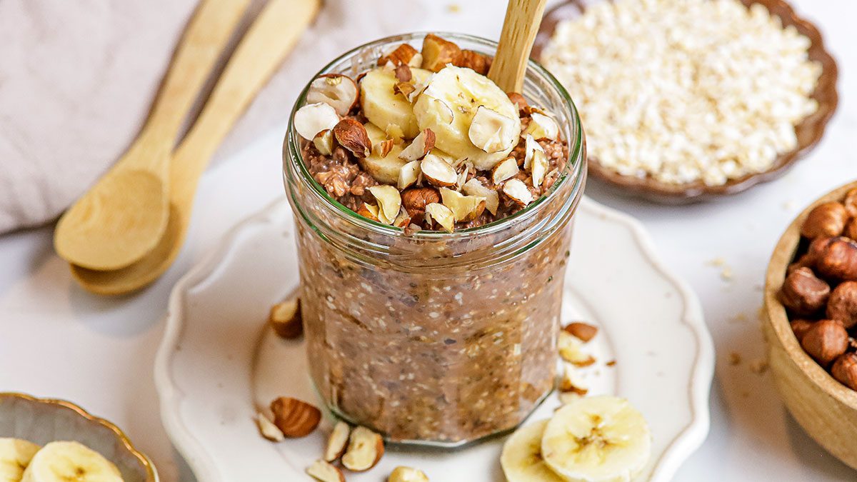 Potje met Chocolade overnight oats