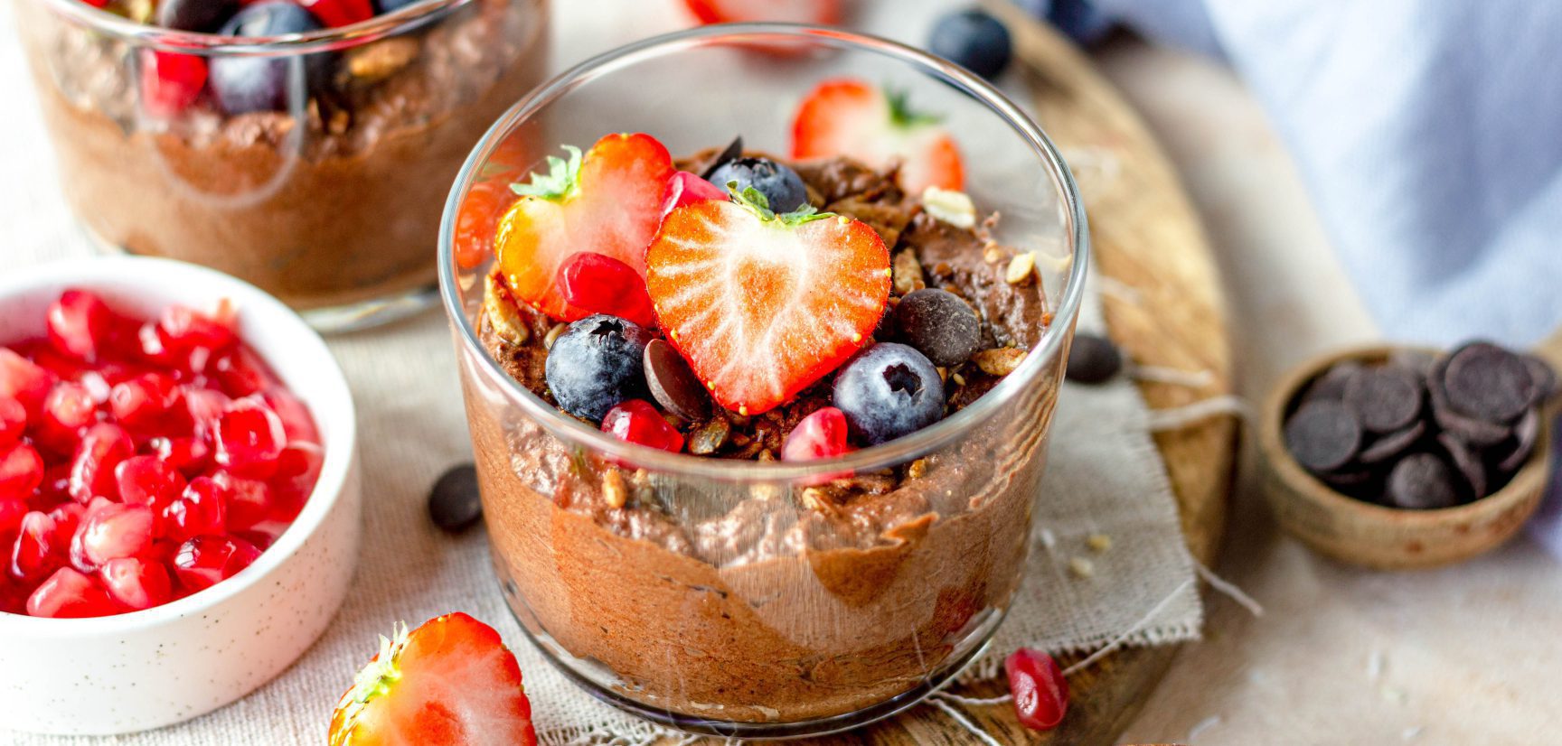 Gezonde chocolade mousse