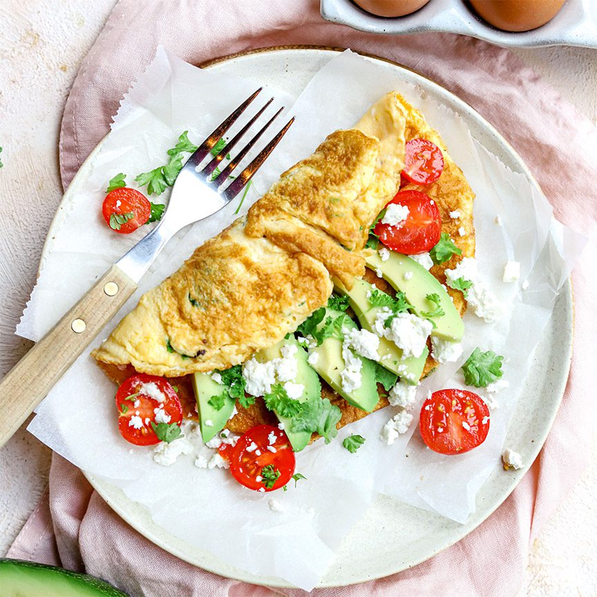 Omelet met avocado