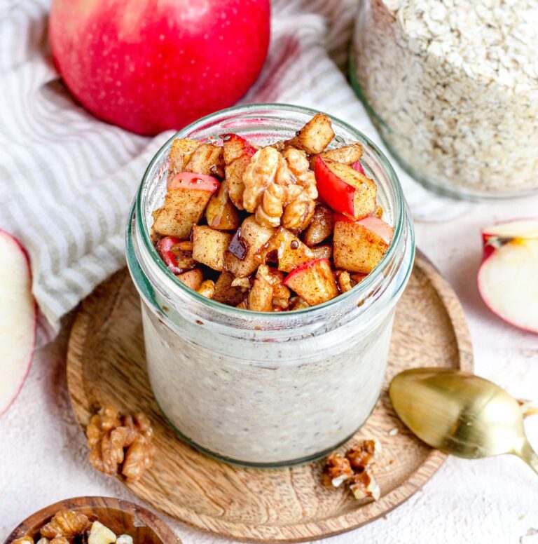 Overnight oats recept met warme appel