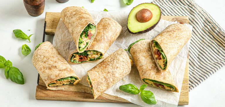 Volkoren wraps met kikkererwtensalade