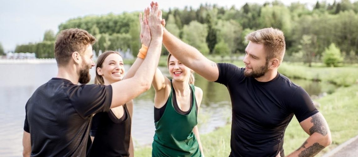 Buiten trainen voor bedrijven