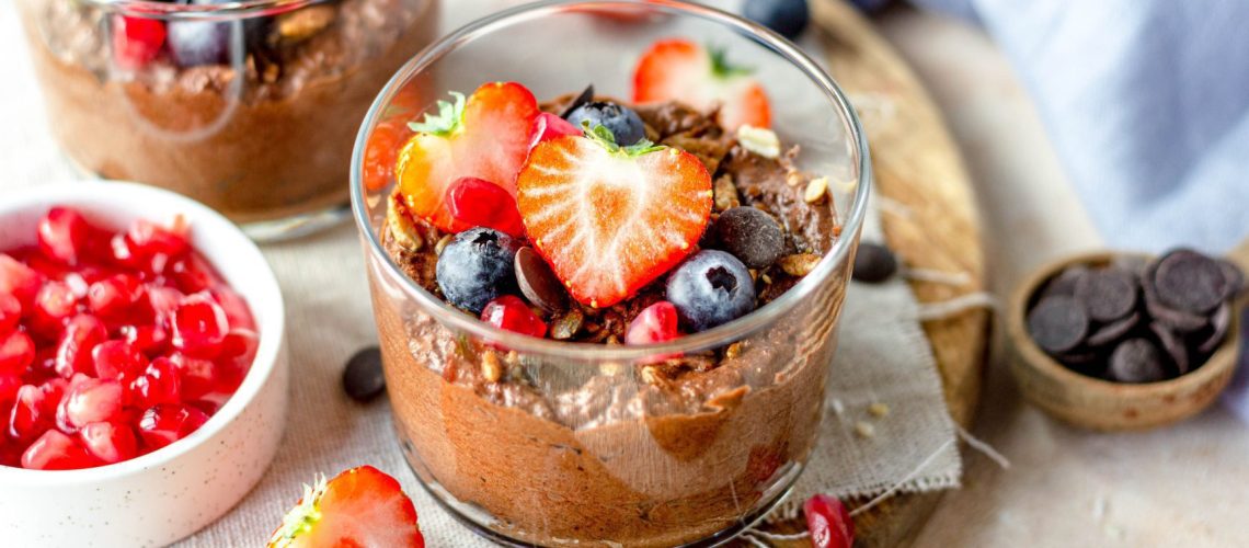 Gezonde chocolade mousse