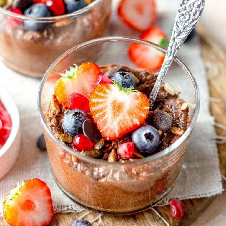 Gezonde chocolade mousse